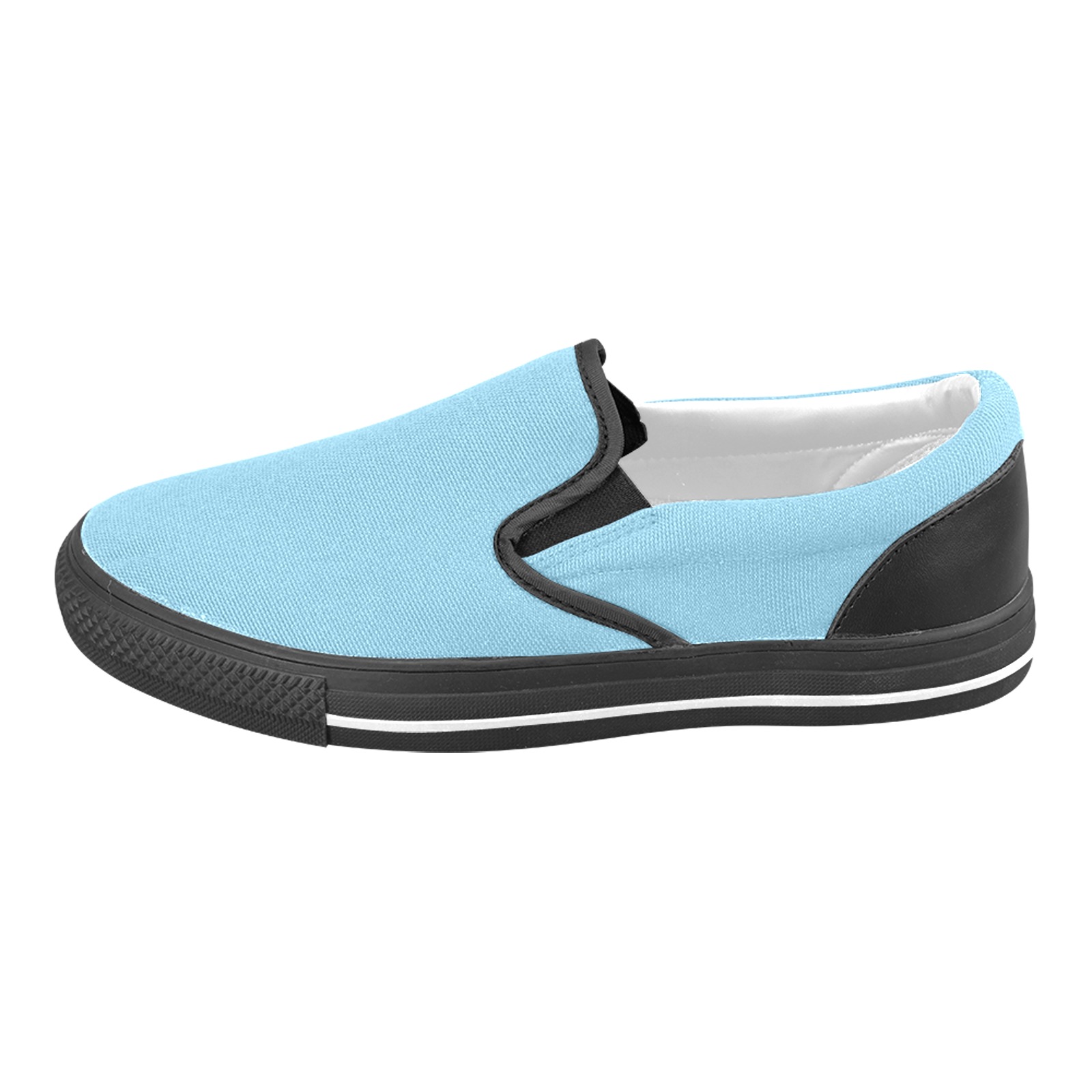 color baby blue Men's Slip-on Canvas Shoes (Model 019)