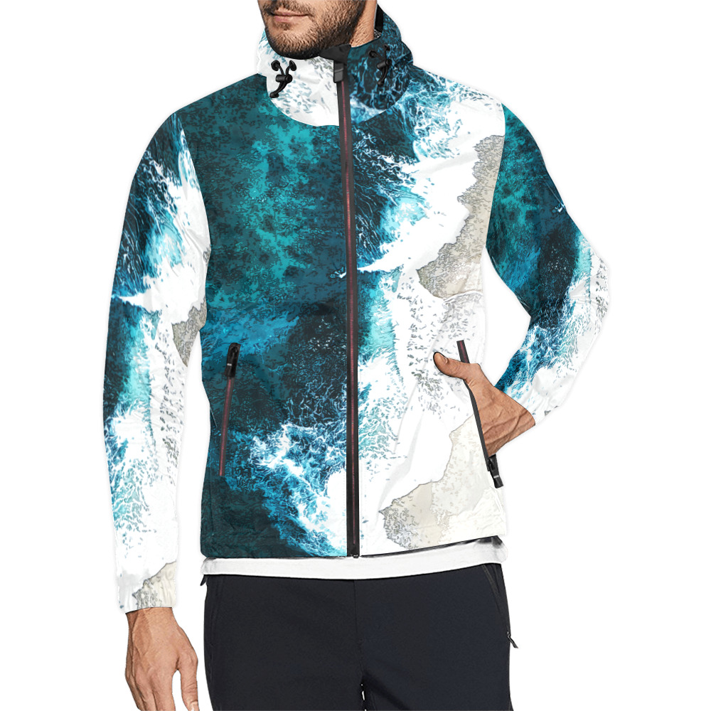 Ocean And Beach Unisex All Over Print Windbreaker (Model H23)