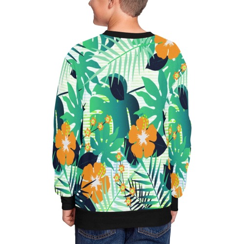 GROOVY FUNK THING FLORAL Kids' All Over Print Sweatshirt (Model H37)