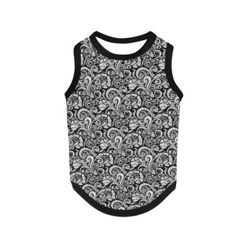 Let Your Spirit Wander in Black All Over Print Pet Tank Top