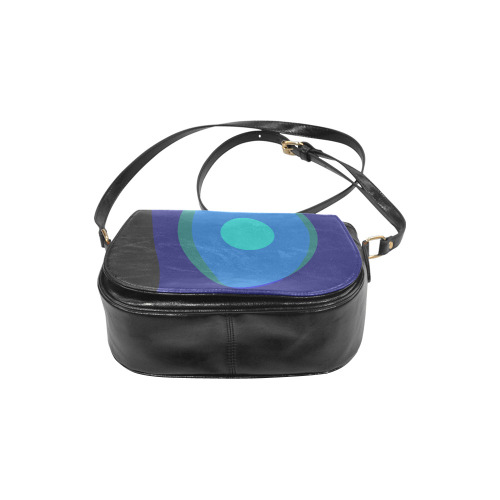Dimensional Blue Abstract 915 Classic Saddle Bag/Large (Model 1648)