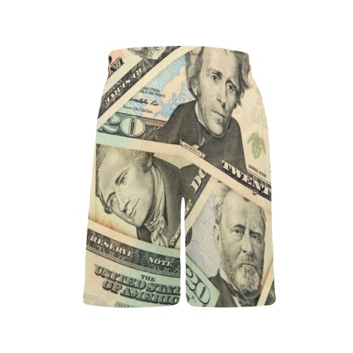 US PAPER CURRENCY Boys' Casual Beach Shorts (Model L52)