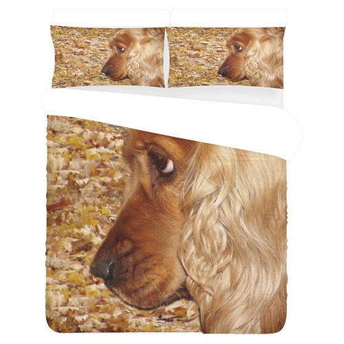 Dog Cocker Spaniel 3-Piece Bedding Set