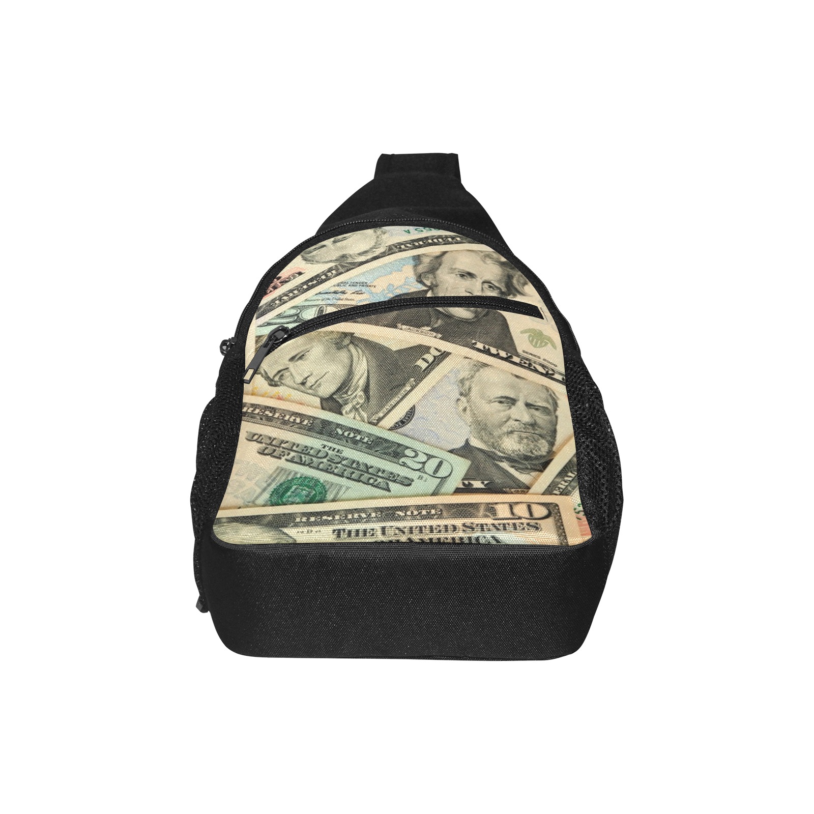 US PAPER CURRENCY Chest Bag-Front Printing (Model 1719)
