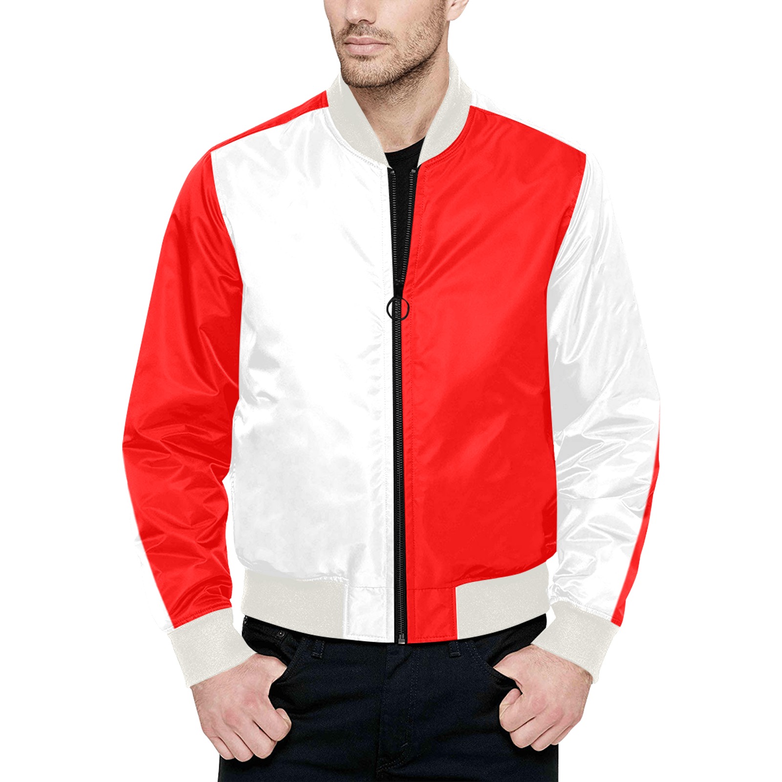 wr All Over Print Quilted Bomber Jacket for Men (Model H33)