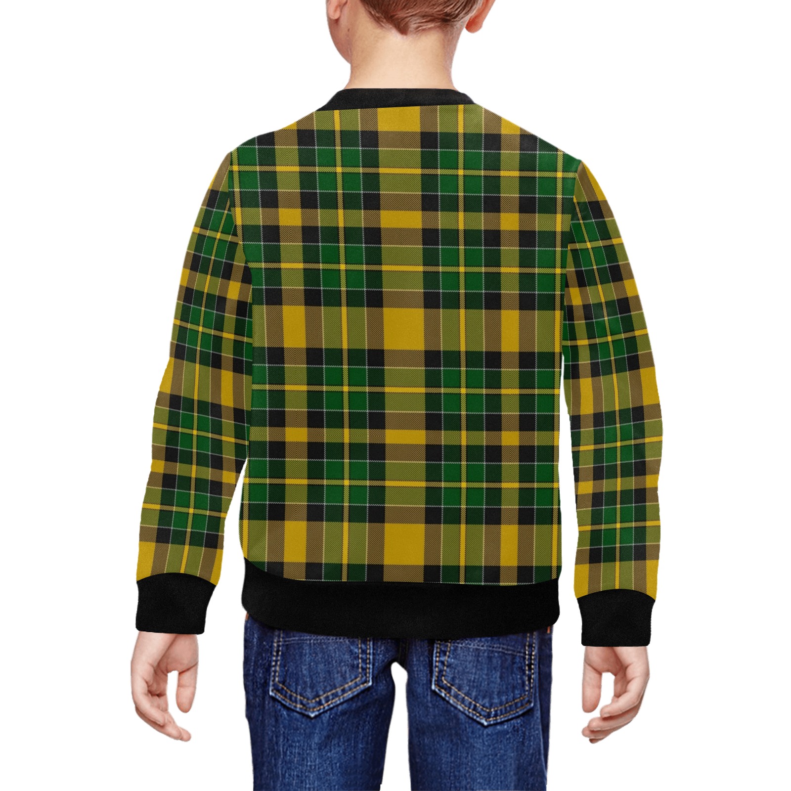 BRANDON MANITOBA TARTAN All Over Print Crewneck Sweatshirt for Kids (Model H29)