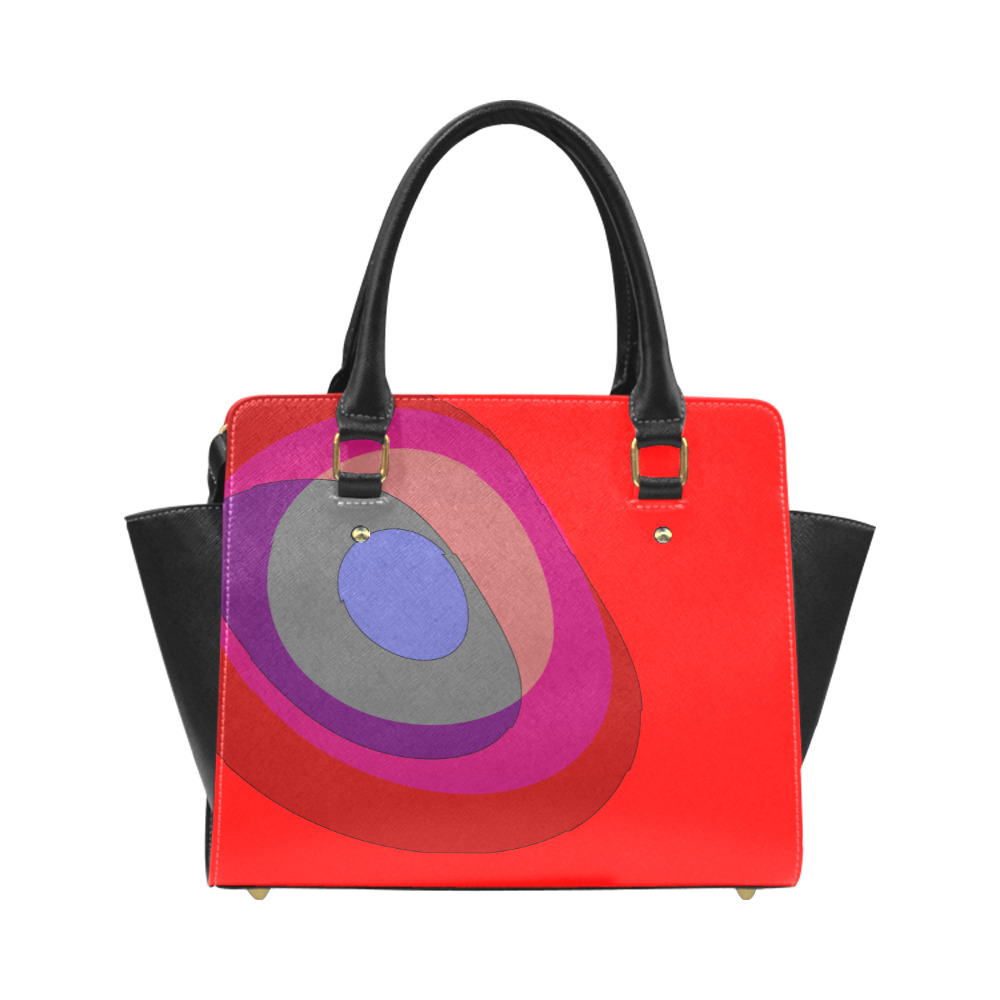 Red Abstract 714 Classic Shoulder Handbag (Model 1653)