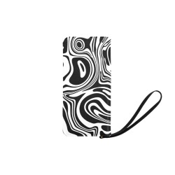 Black and White Marble Women's Clutch Purse (Model 1637)