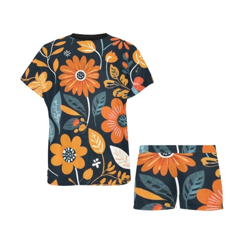 Bohemian Flowers 4 Women's Short Pajama Set