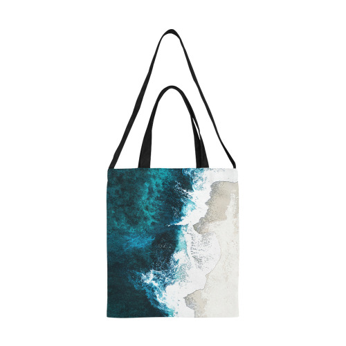 Ocean And Beach All Over Print Canvas Tote Bag/Medium (Model 1698)
