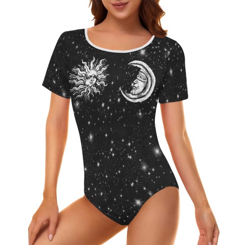Mystic Moon and Sun Women's Short Sleeve Bodysuit