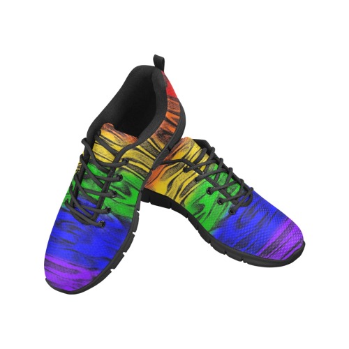 Rainbow Abstract Women's Breathable Running Shoes (Model 055)