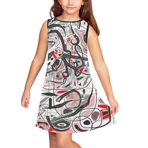 Model 2 Girls' Sleeveless Dress (Model D58)