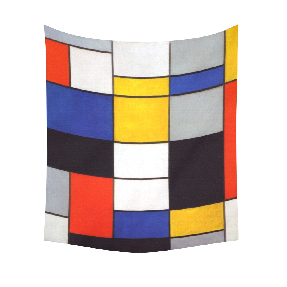 Composition A by Piet Mondrian Cotton Linen Wall Tapestry 51"x 60"