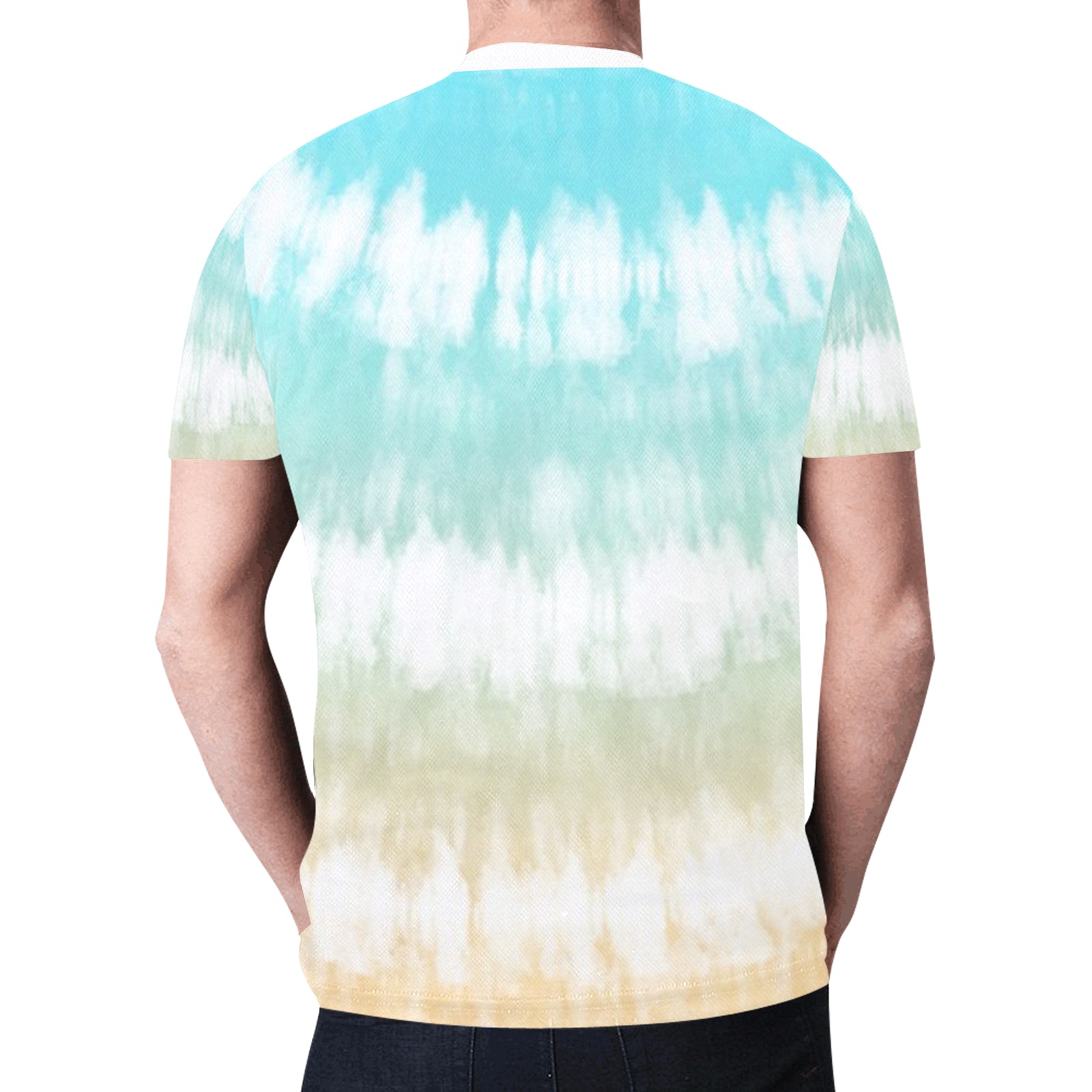 camiseta hombre azul pastel New All Over Print T-shirt for Men (Model T45)