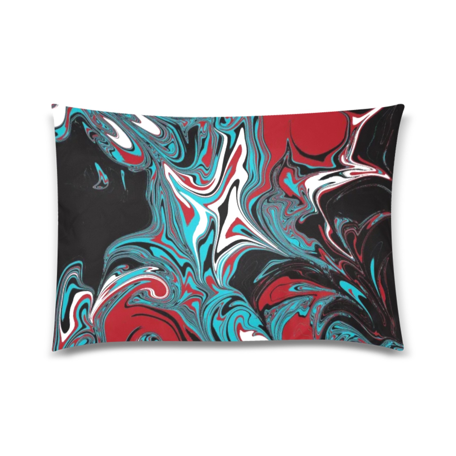 Dark Wave of Colors Custom Zippered Pillow Case 20"x30"(Twin Sides)