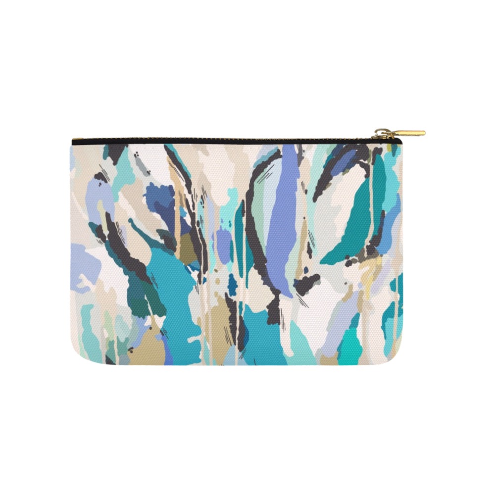 Modern abstract paint shapes-963 Carry-All Pouch 9.5''x6''