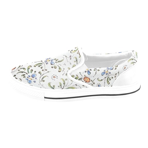 Flower Women's Slip-on Canvas Shoes (Model 019)