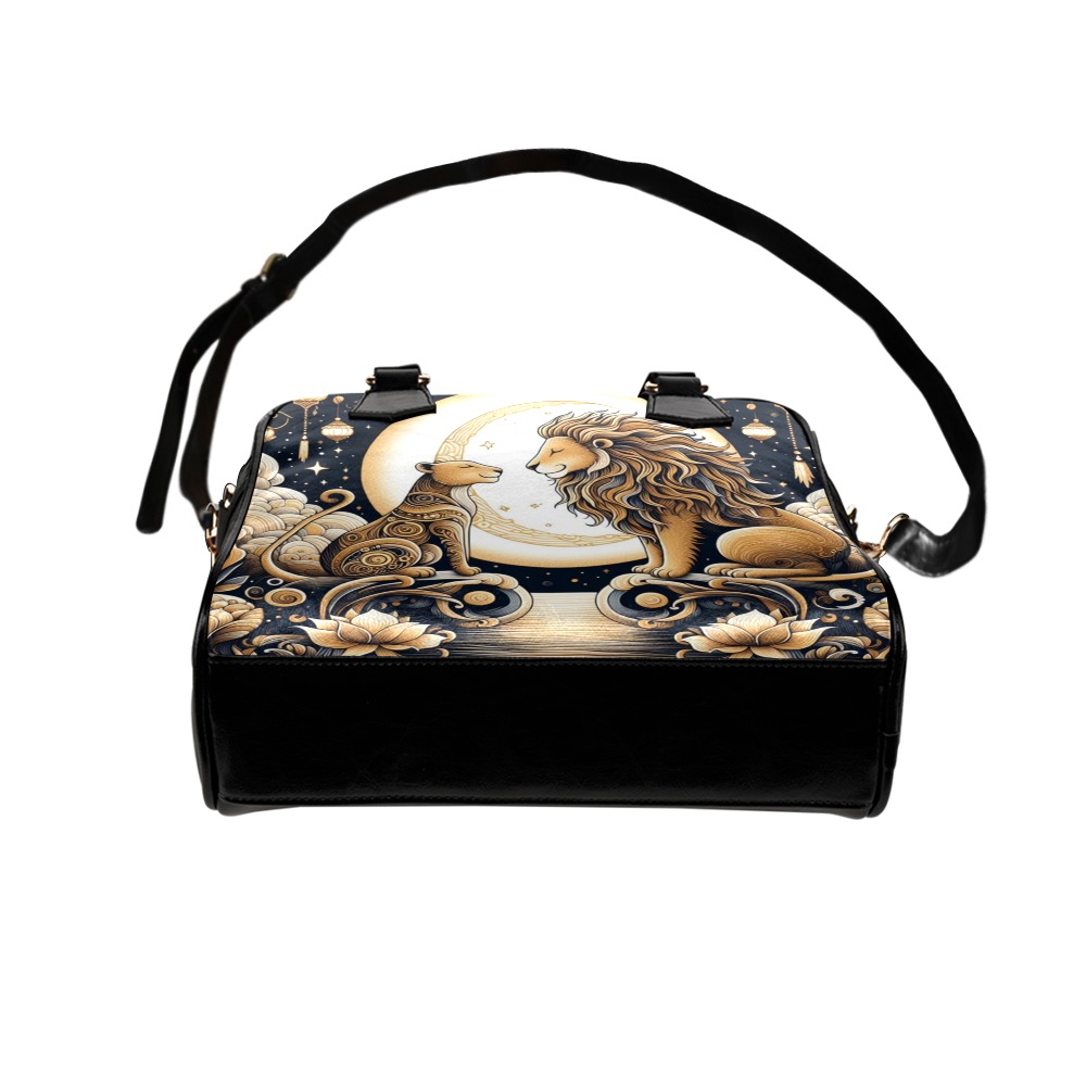 Moonlight Lions Love Shoulder Handbag (Model 1634)