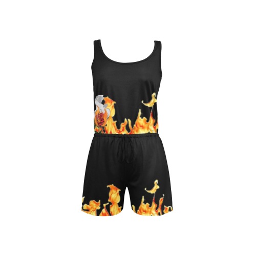 Aromatherapy Apparel Shorts jumpsuit All Over Print Short Jumpsuit