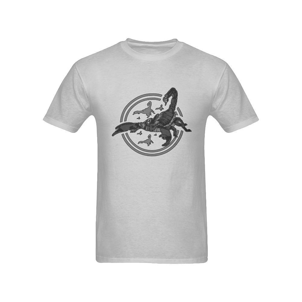 Grey Scorpion Men's T-Shirt in USA Size (Front Printing Only)