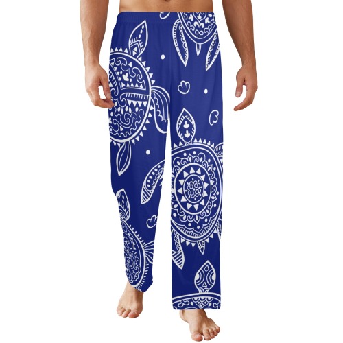 Turtle  Print Men's Pajama Trousers without Pockets