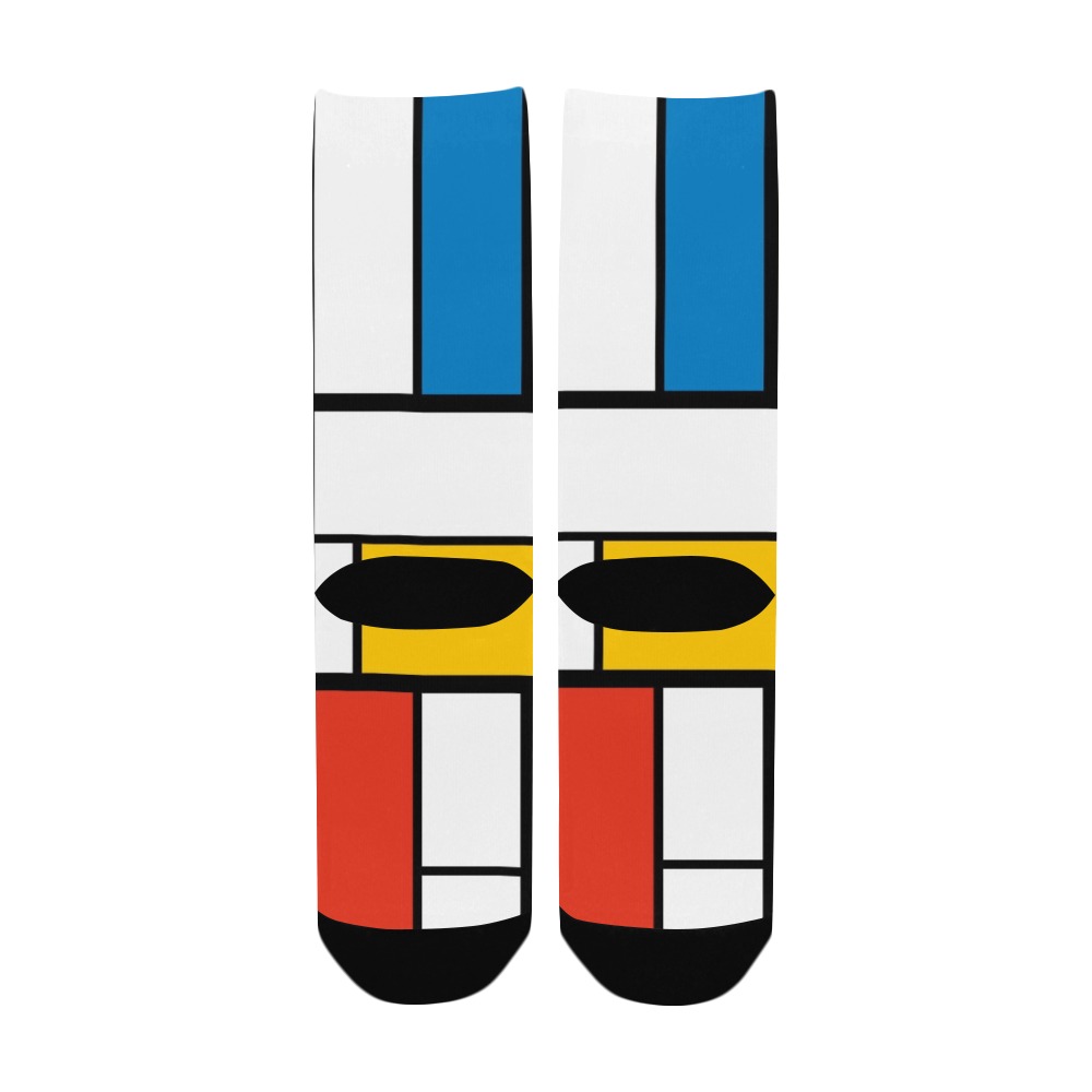 Mondrian De Stijl Modern Women's Custom Socks