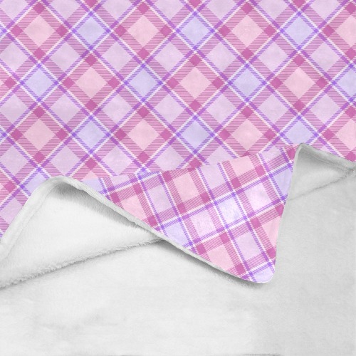 Pastel Baby Girl Plaid Ultra-Soft Micro Fleece Blanket 54"x70"