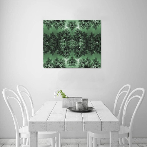 Deep in the Forest Frost Fractal Frame Canvas Print 24"x20"