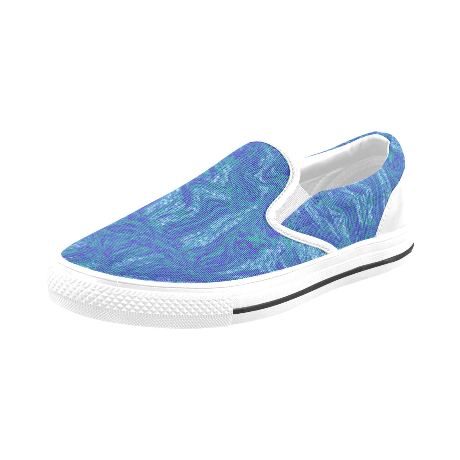 ocean storms w Slip-on Canvas Shoes for Kid (Model 019)
