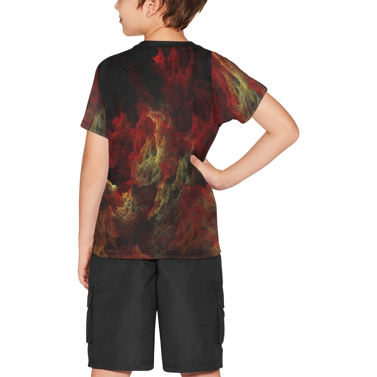 Burning in Hell Big Boys' All Over Print Crew Neck T-Shirt (Model T40-2)