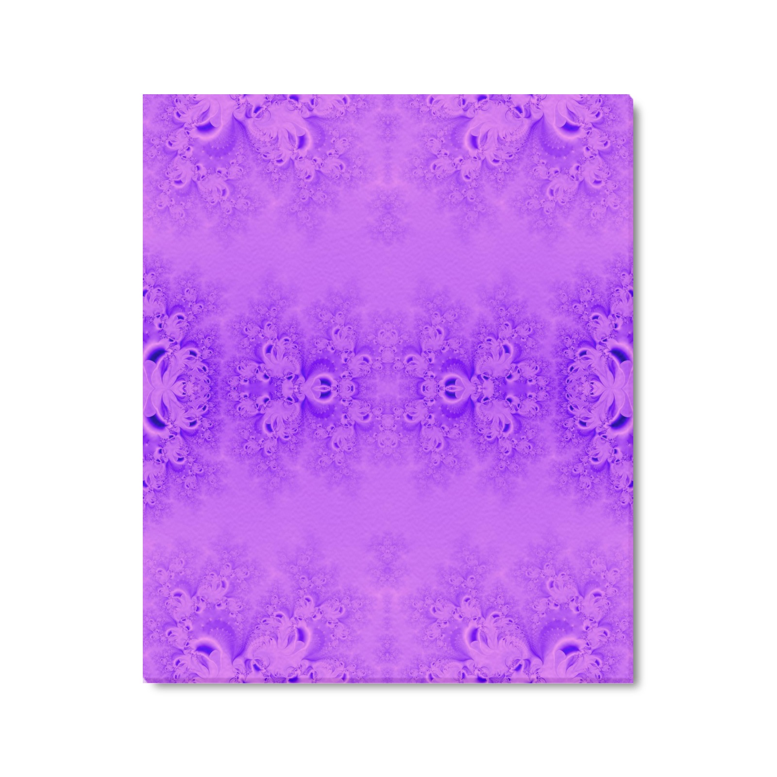 Purple Lilacs Frost Fractal Frame Canvas Print 24"x20"