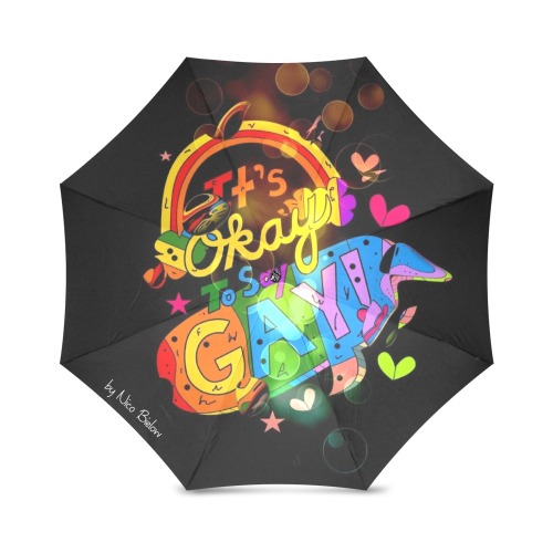 It´s okay to say Gay Pop Art by Nico Bielow Foldable Umbrella (Model U01)
