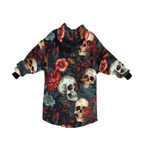 Floral Reaper Blanket Hood Blanket Hoodie for Women