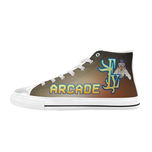 Arcade Collectable Fly Women's Classic High Top Canvas Shoes (Model 017)