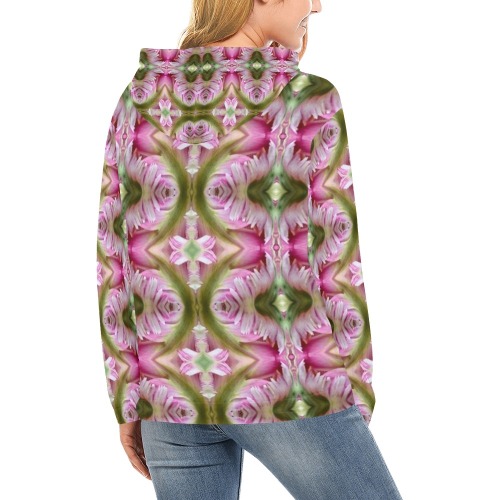 Tulip All Over Print Hoodie for Women (USA Size) (Model H13)
