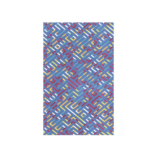 Blue Red Yellow Pop Art Maze Art Print 13‘’x19‘’