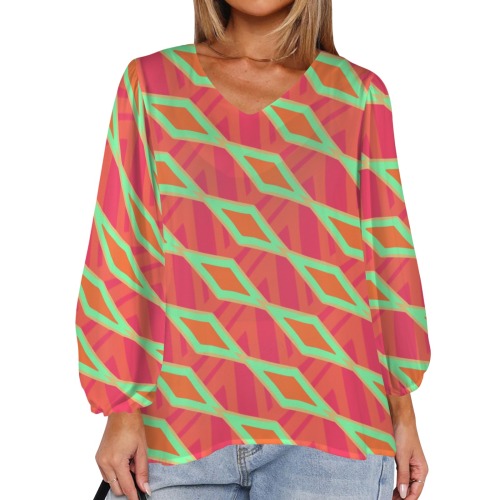 boho geometrical pink orange teal 2