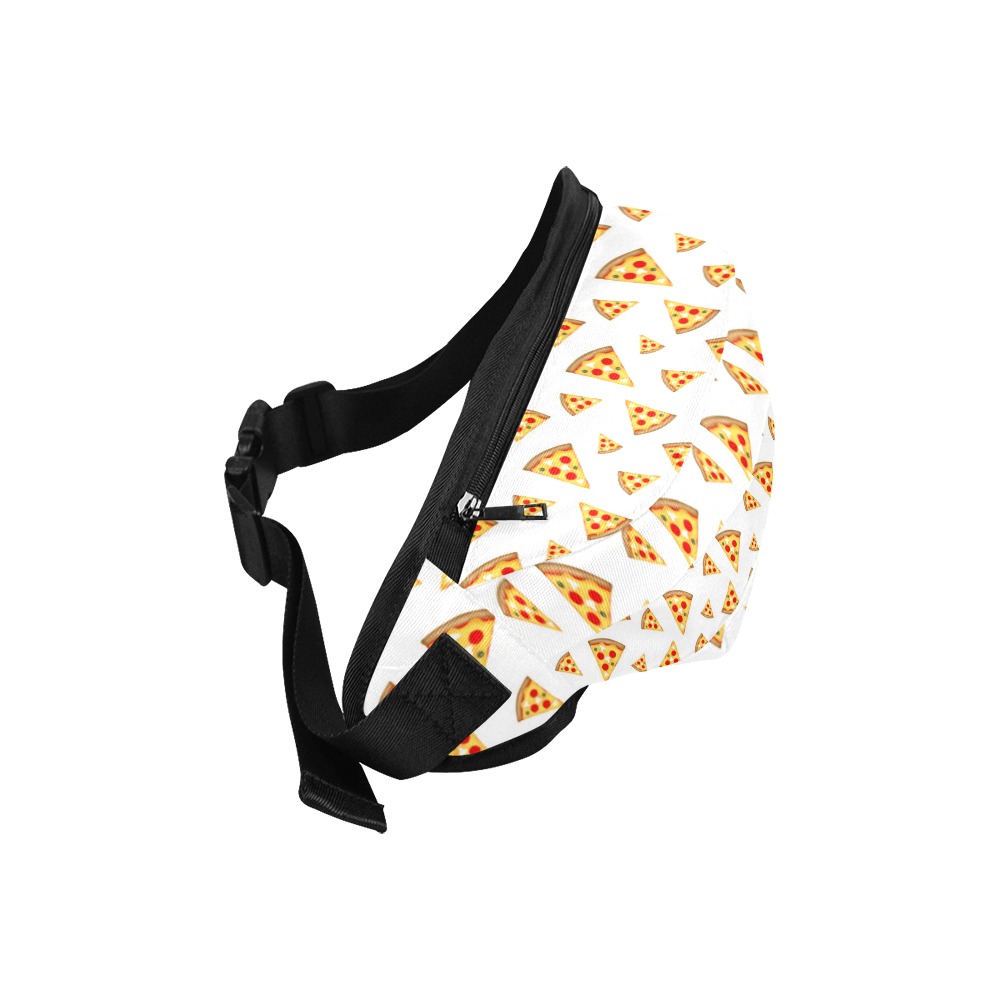 Cool and fun pizza slices pattern on white Fanny Pack/Large (Model 1676)