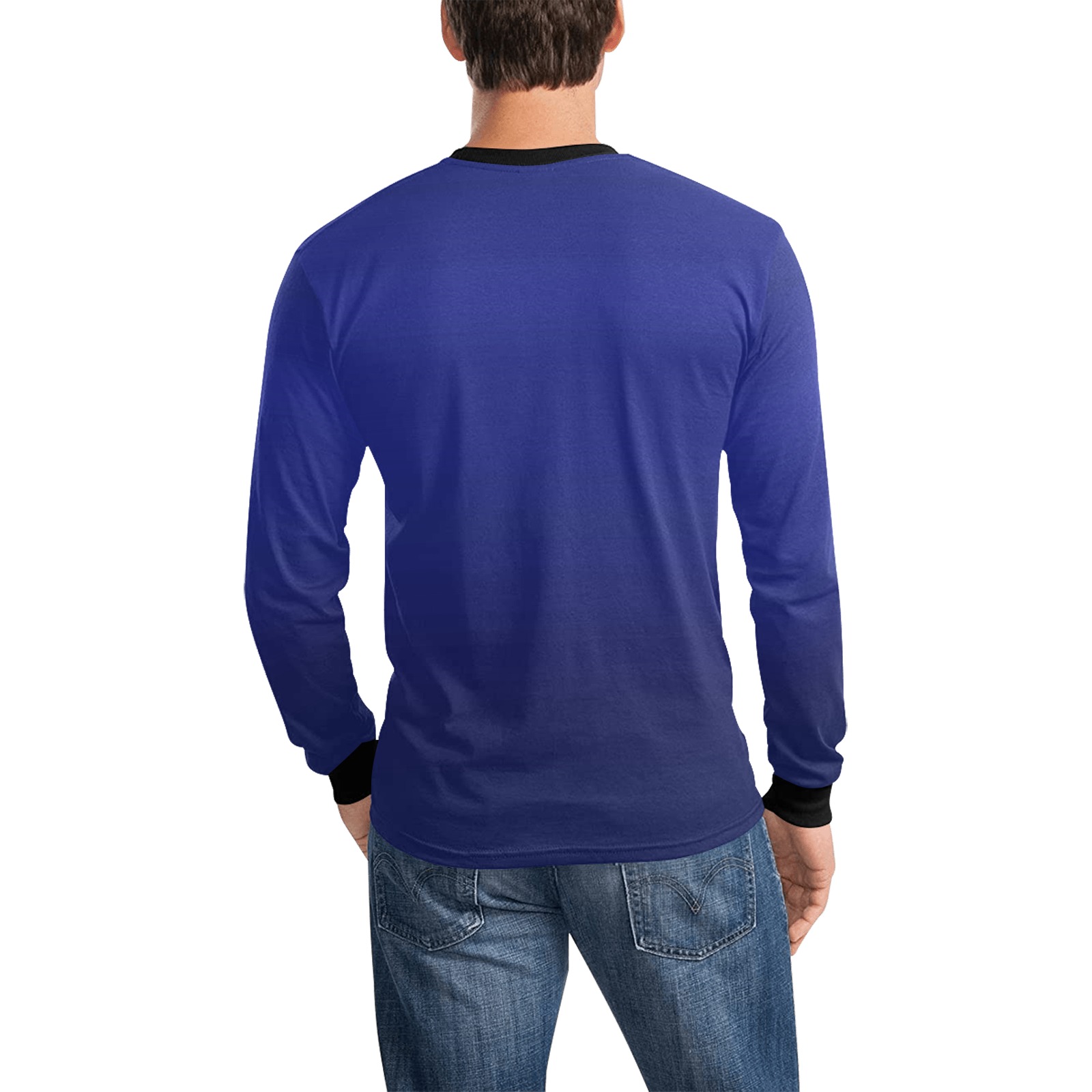blu e Men's All Over Print Long Sleeve T-shirt (Model T51)