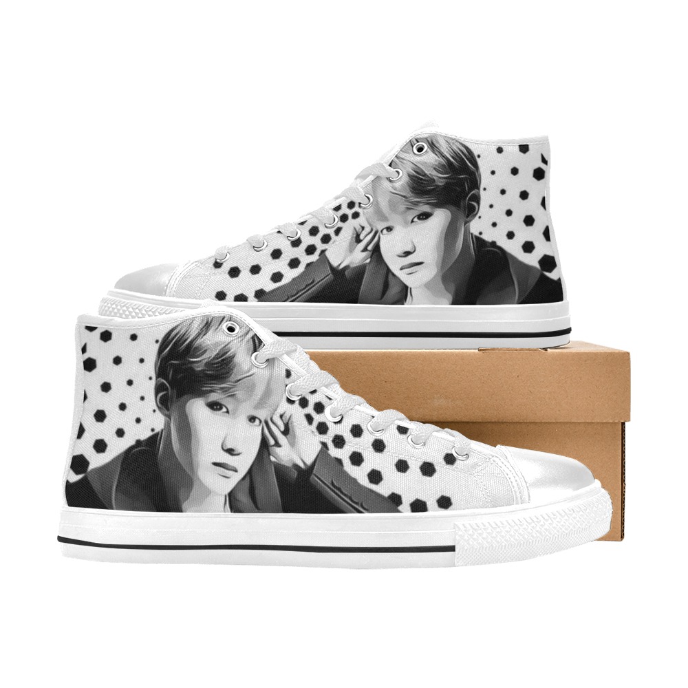JHOPE Women's Classic High Top Canvas Shoes (Model 017)