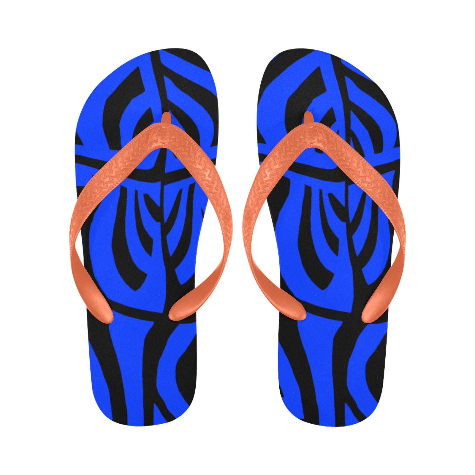 aaa blue b Flip Flops for Men/Women (Model 040)