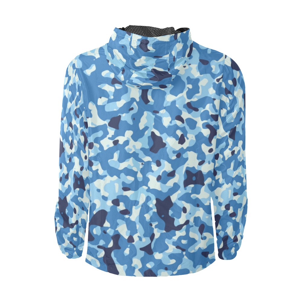 Camouflage blue texture_077 Unisex All Over Print Windbreaker (Model H23)