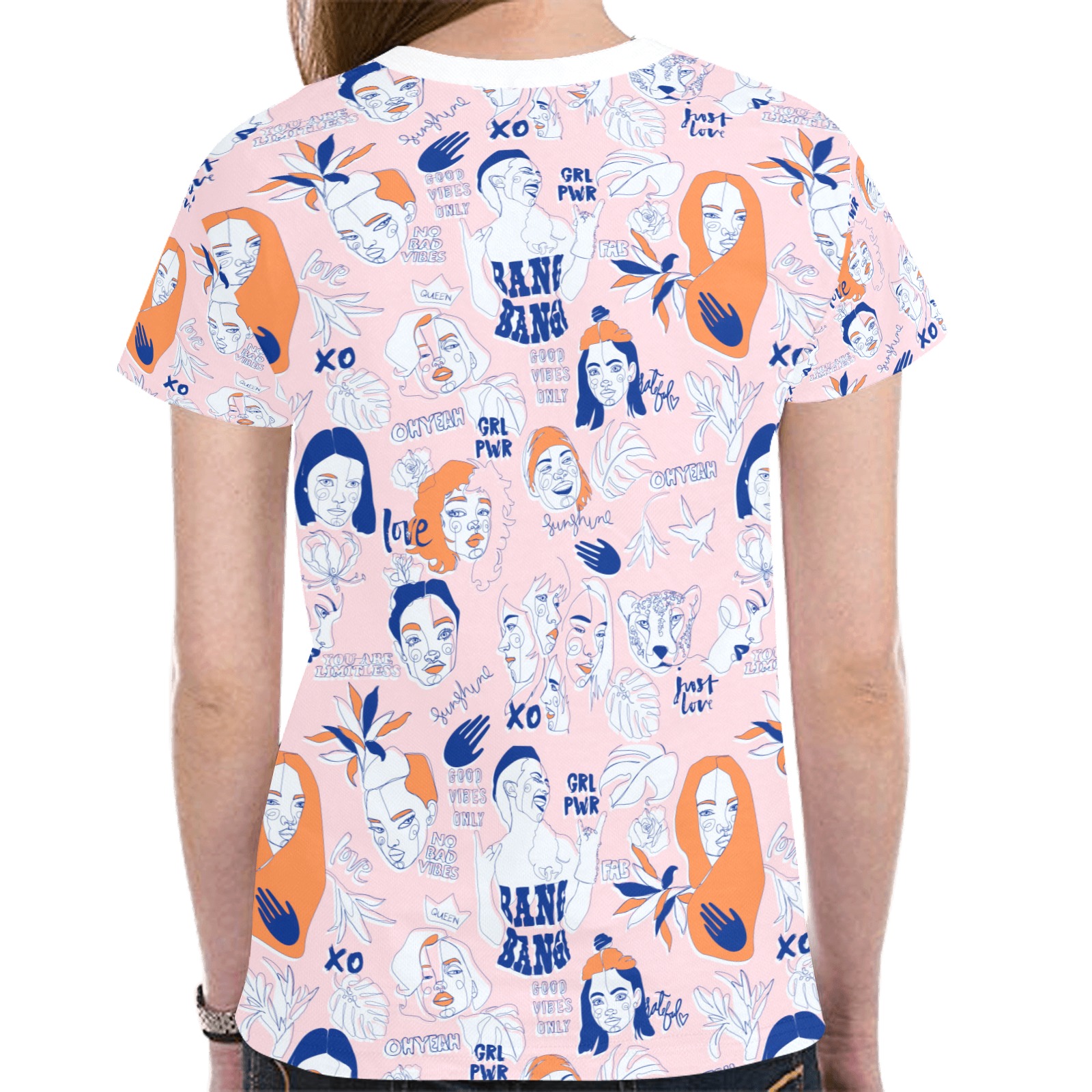 Feminine spirit New All Over Print T-shirt for Women (Model T45)