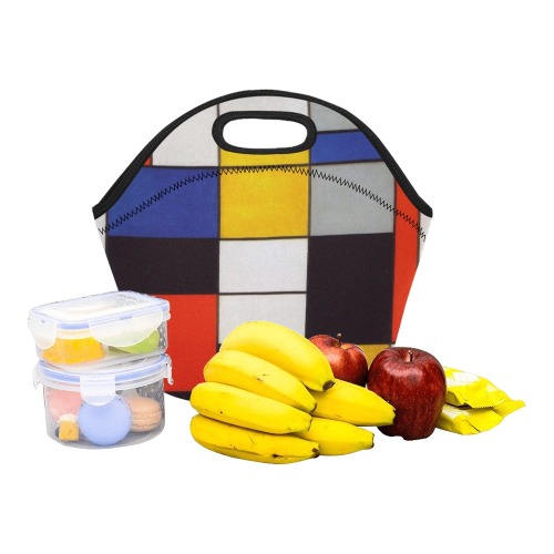 Composition A by Piet Mondrian Neoprene Lunch Bag/Small (Model 1669)