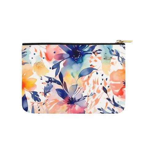 Watercolor-floral-pattern-blooming_12 Carry-All Pouch 9.5''x6''