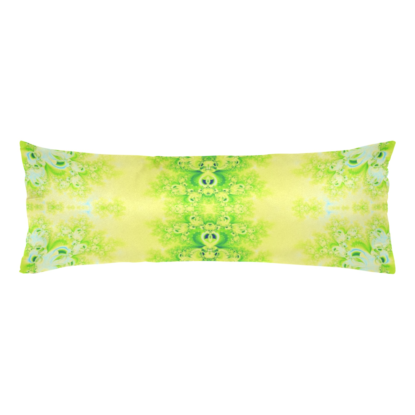 Sunny Ukrainian Sunflowers Frost Fractal Body Pillow Case 20" x 54" (Two Sides)