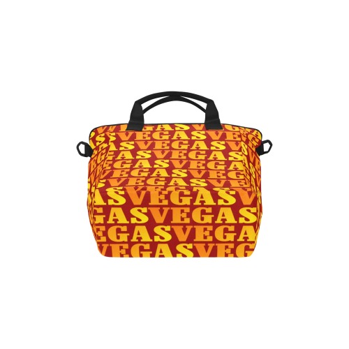 Golden Las VEGAS / Red Tote Bag with Shoulder Strap (Model 1724)