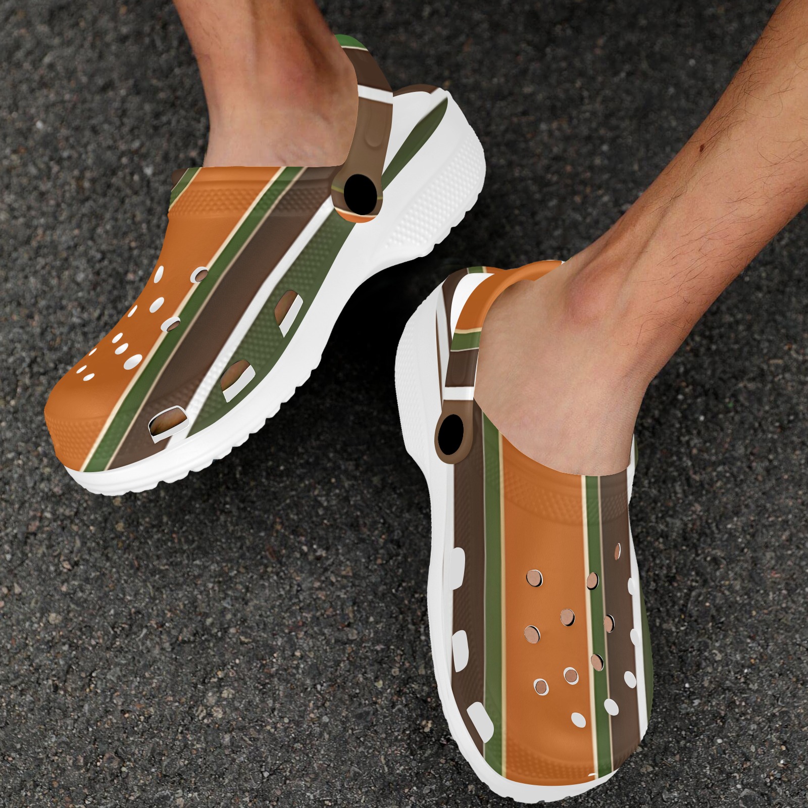 IMG_8046 Strips Clogs Custom Print Foam Clogs for Adults | ID: D6983231