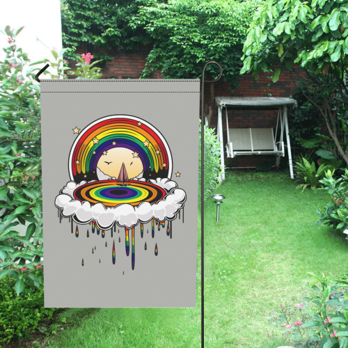 Rainbow Rain Garden Flag 12‘’x18‘’(Twin Sides)
